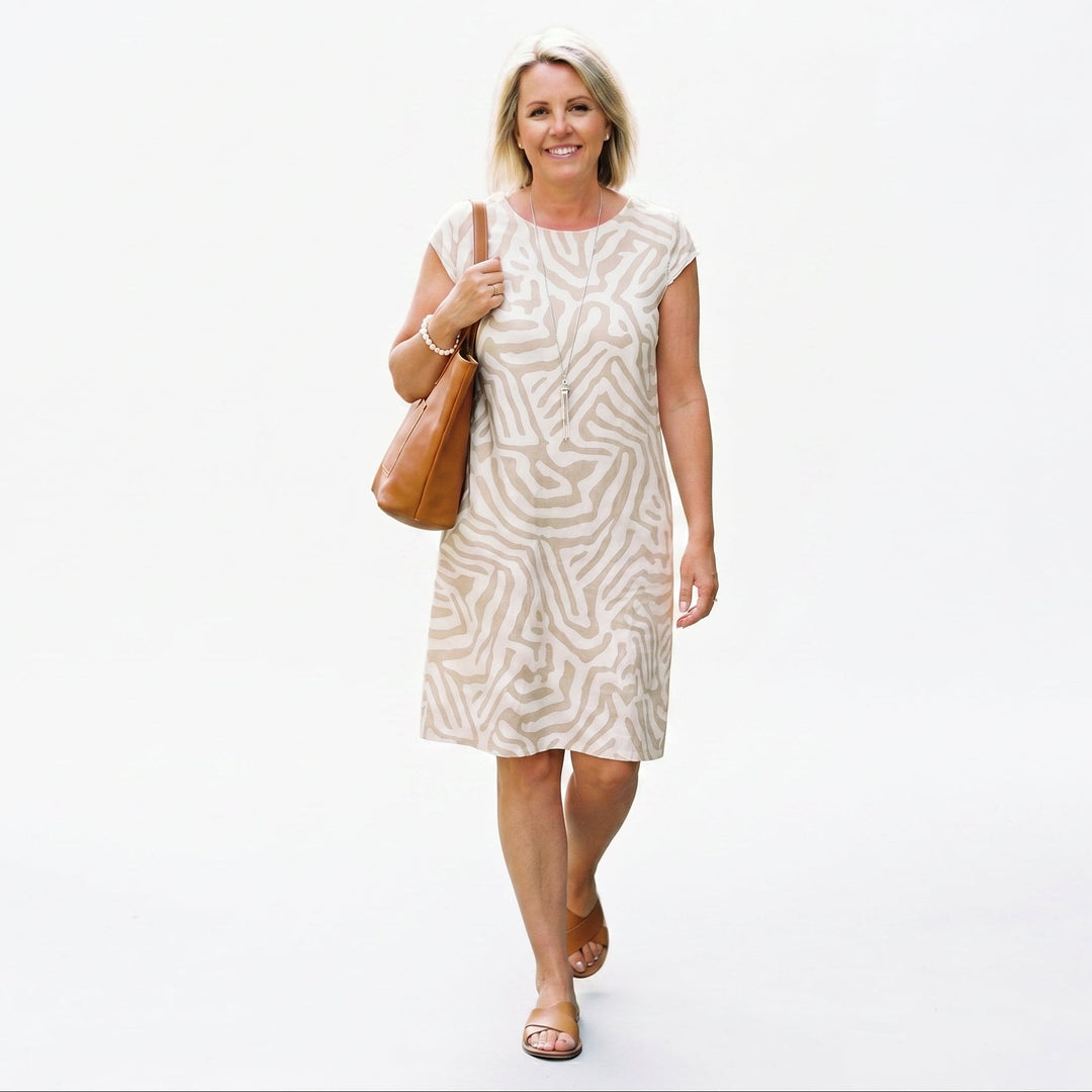 Megan - Elegant Round Neck Womens Summer Dress