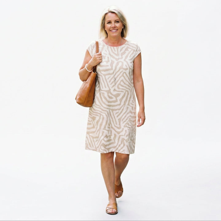 Megan - Elegant Round Neck Womens Summer Dress