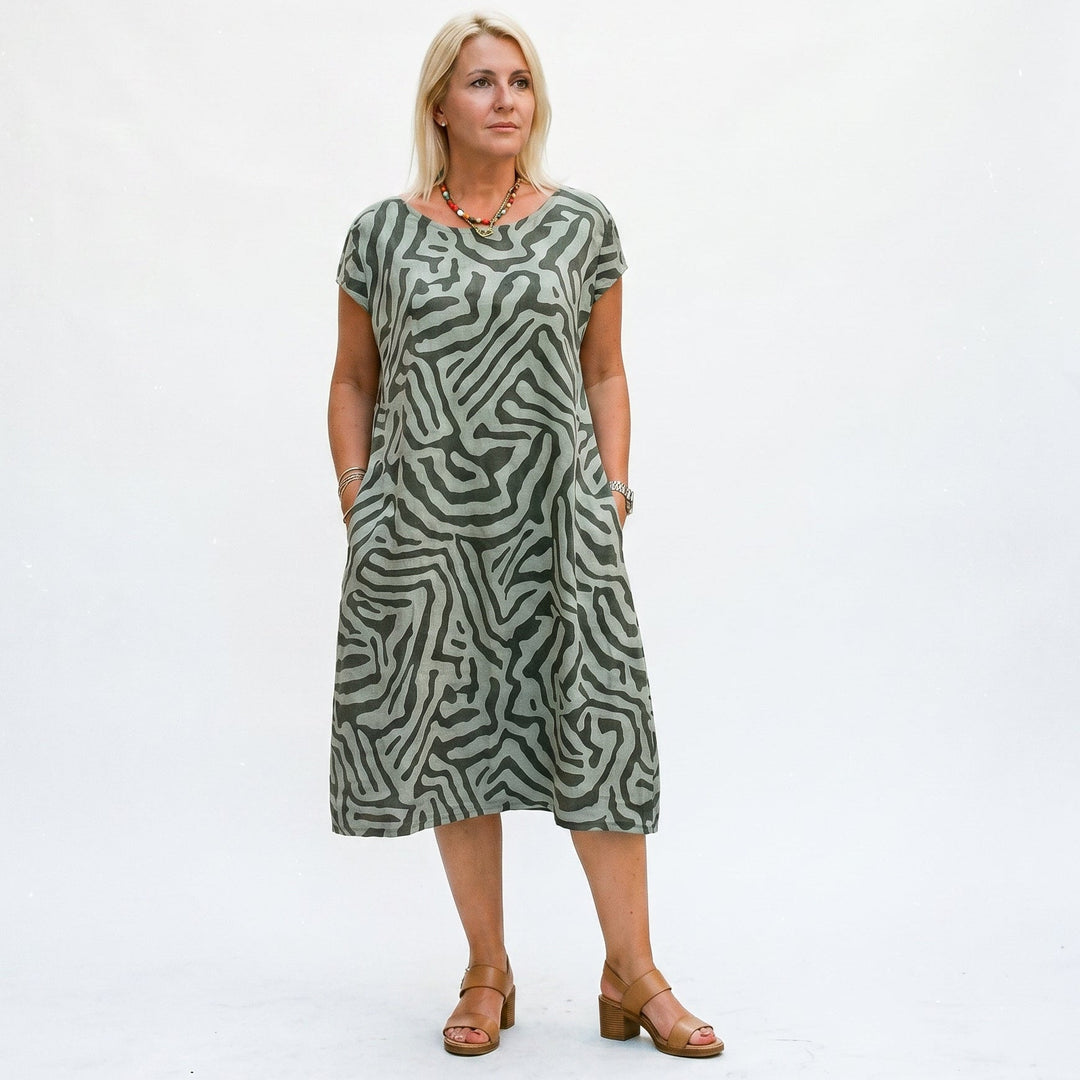 Megan - Elegant Round Neck Womens Summer Dress