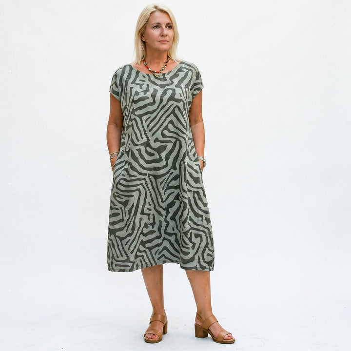 Megan - Elegant Round Neck Womens Summer Dress