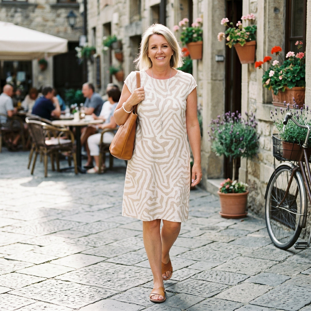 Megan - Elegant Round Neck Womens Summer Dress