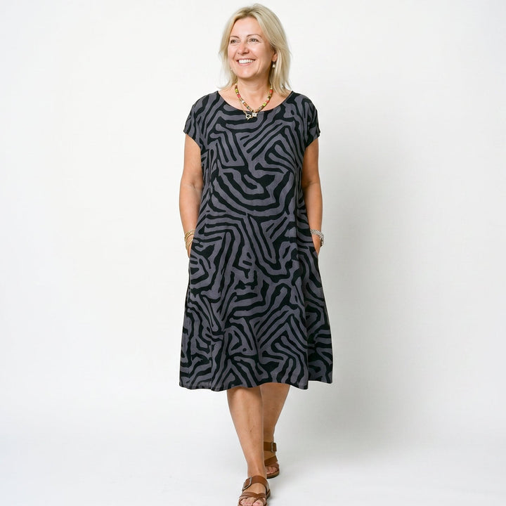 Megan - Elegant Round Neck Womens Summer Dress