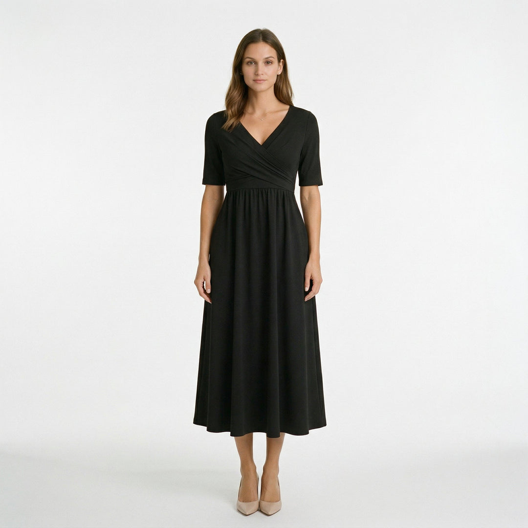 Elegant Wrap Front Summer Dress