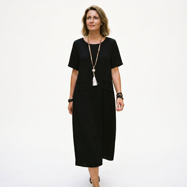 Eliza - Elegant Midi Dress for Women with Pockets