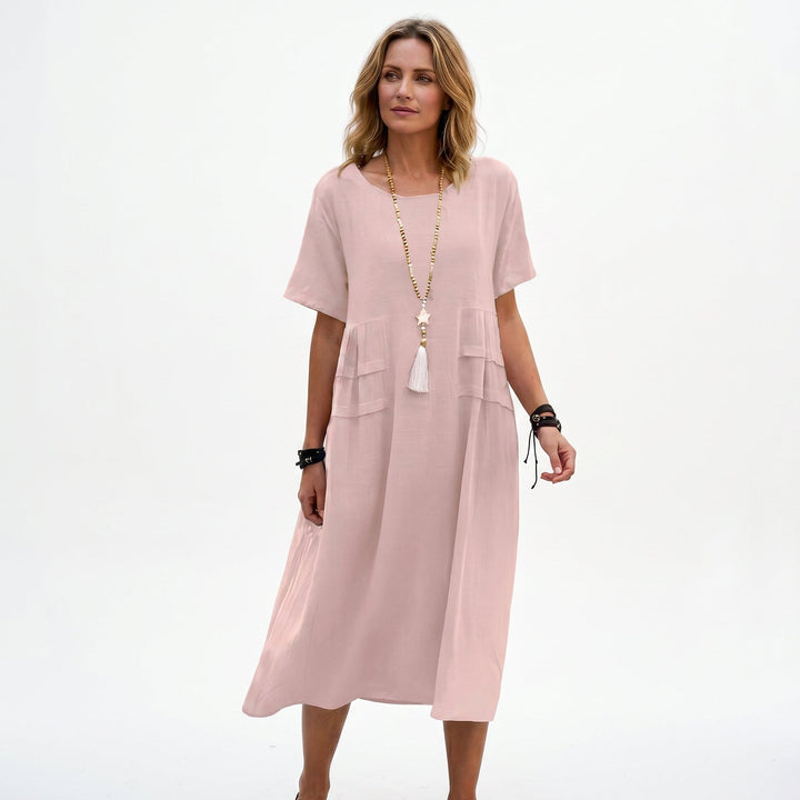 Eliza - Elegant Midi Dress for Women with Pockets