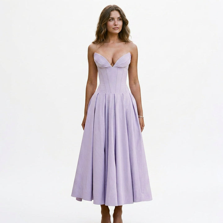 Elegant White Midi Dress for Special Events