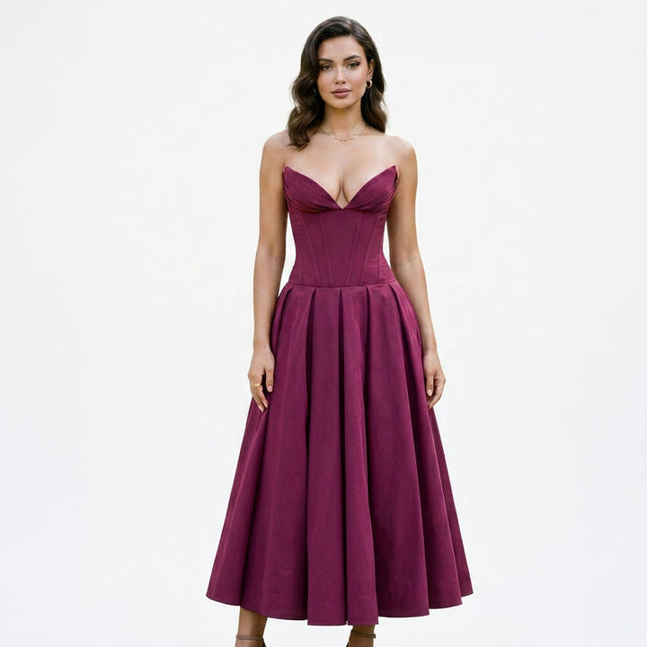 Elegant White Midi Dress for Special Events