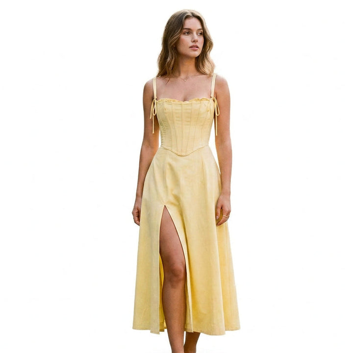 Elegant White Midi Dress for Special Events