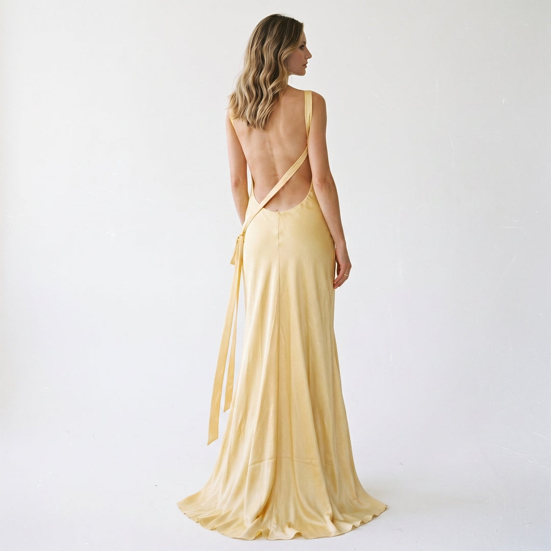 Evangeline - Elegant Satin Fall Wedding Guest Maxi Dress