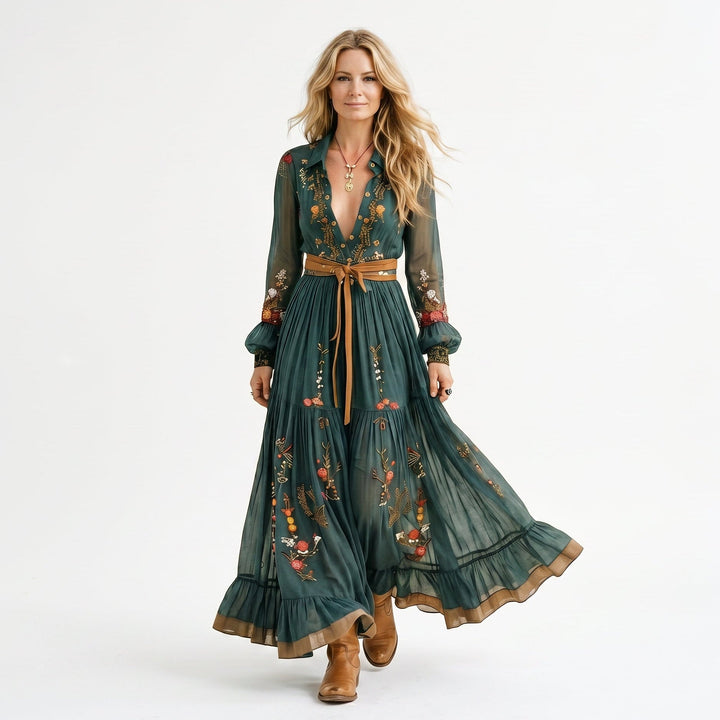 Maria - Floral Maxi Wedding Summer Dress