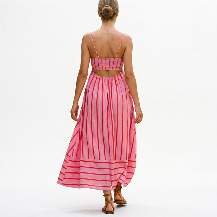 Frida - Stylish Striped Summer Maxi Dress