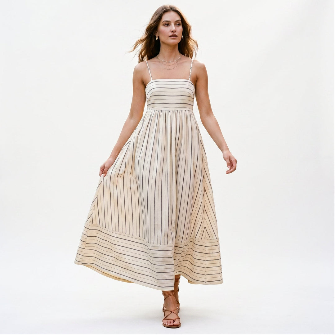 Frida - Stylish Striped Summer Maxi Dress