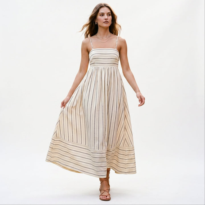 Frida - Stylish Striped Summer Maxi Dress