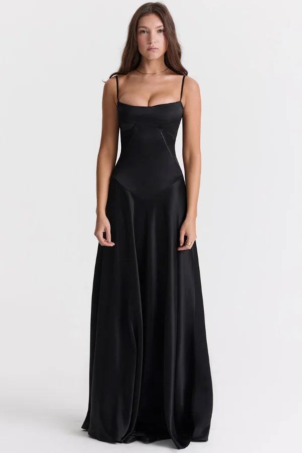 Elegant White Corset Maxi Dress for Women