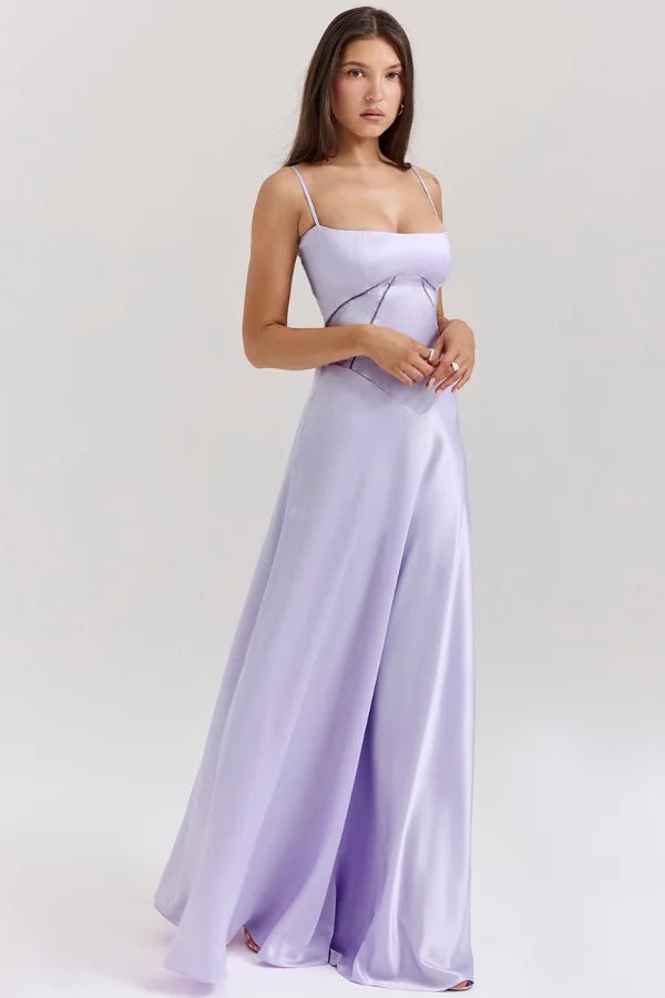 Elegant White Corset Maxi Dress for Women