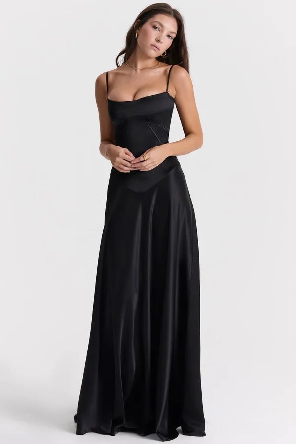 Elegant White Corset Maxi Dress for Women