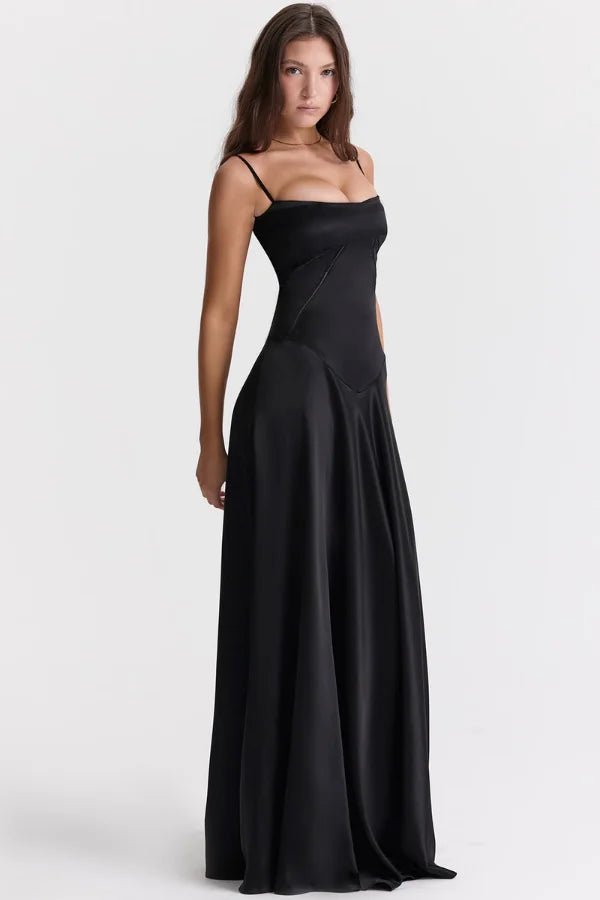 Elegant White Corset Maxi Dress for Women