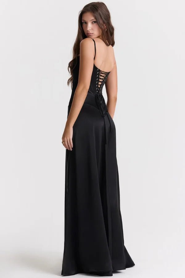 Elegant White Corset Maxi Dress for Women