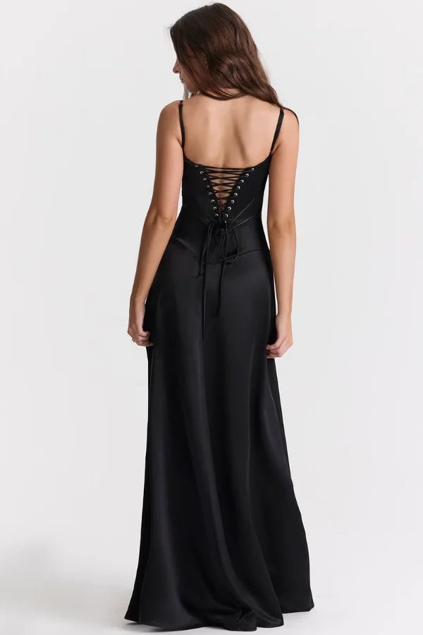 Elegant White Corset Maxi Dress for Women
