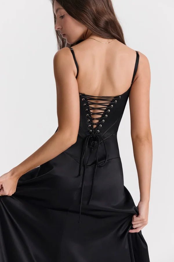 Elegant White Corset Maxi Dress for Women