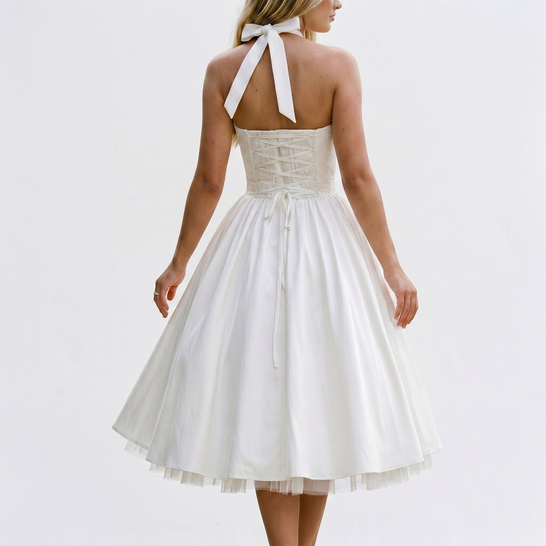 Galatea - Elegant Wedding Guest Midi Dress