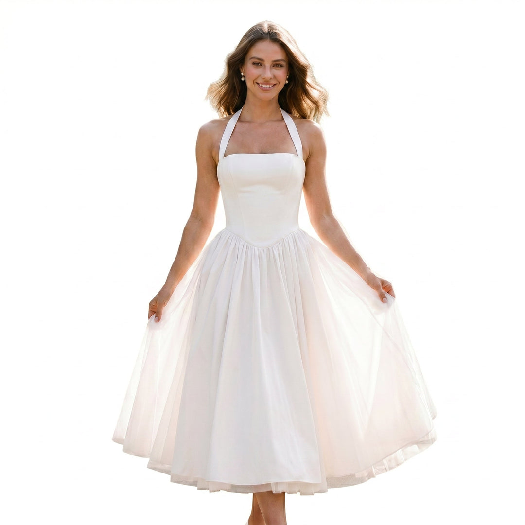 Galatea - Elegant Wedding Guest Midi Dress