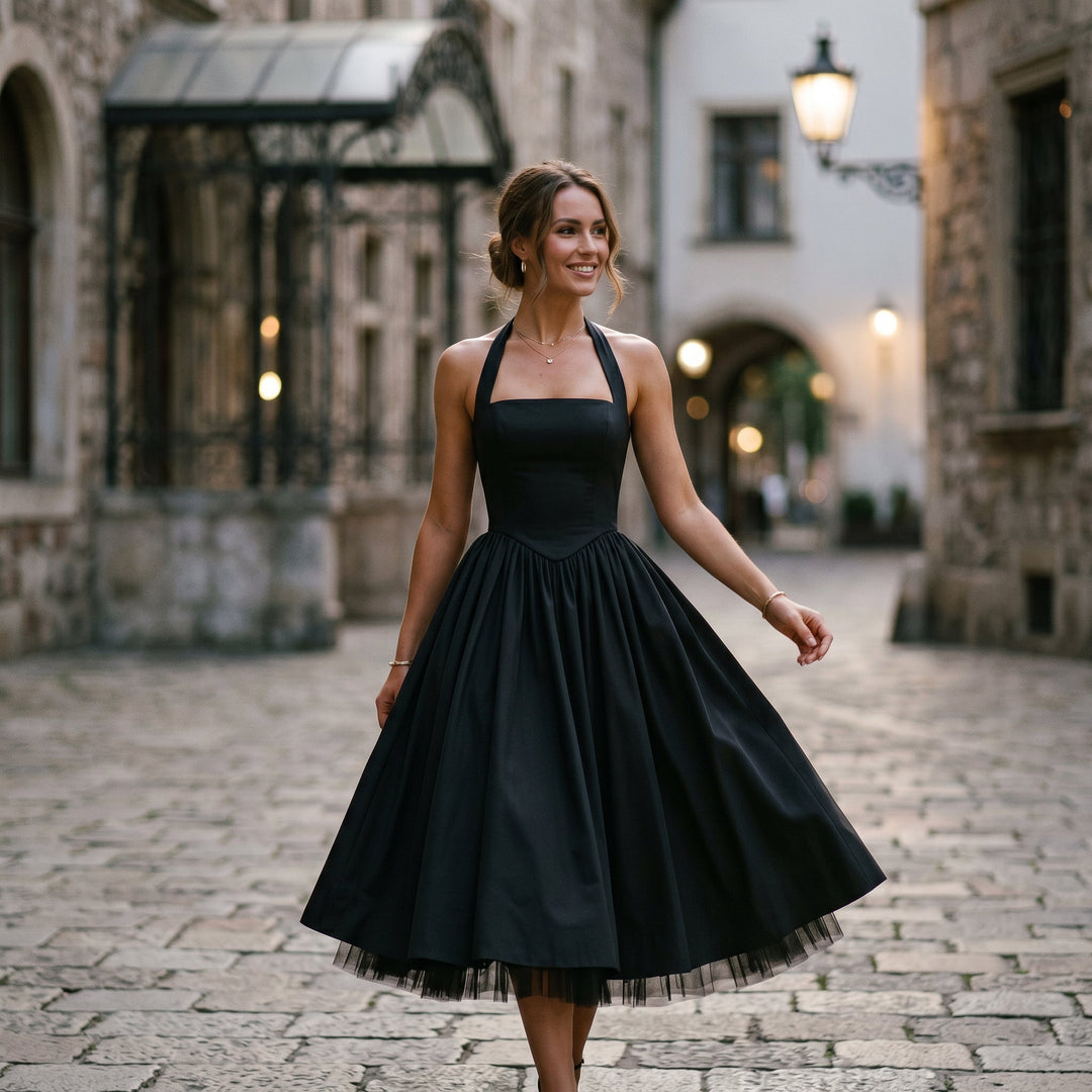 Galatea - Elegant Wedding Guest Midi Dress
