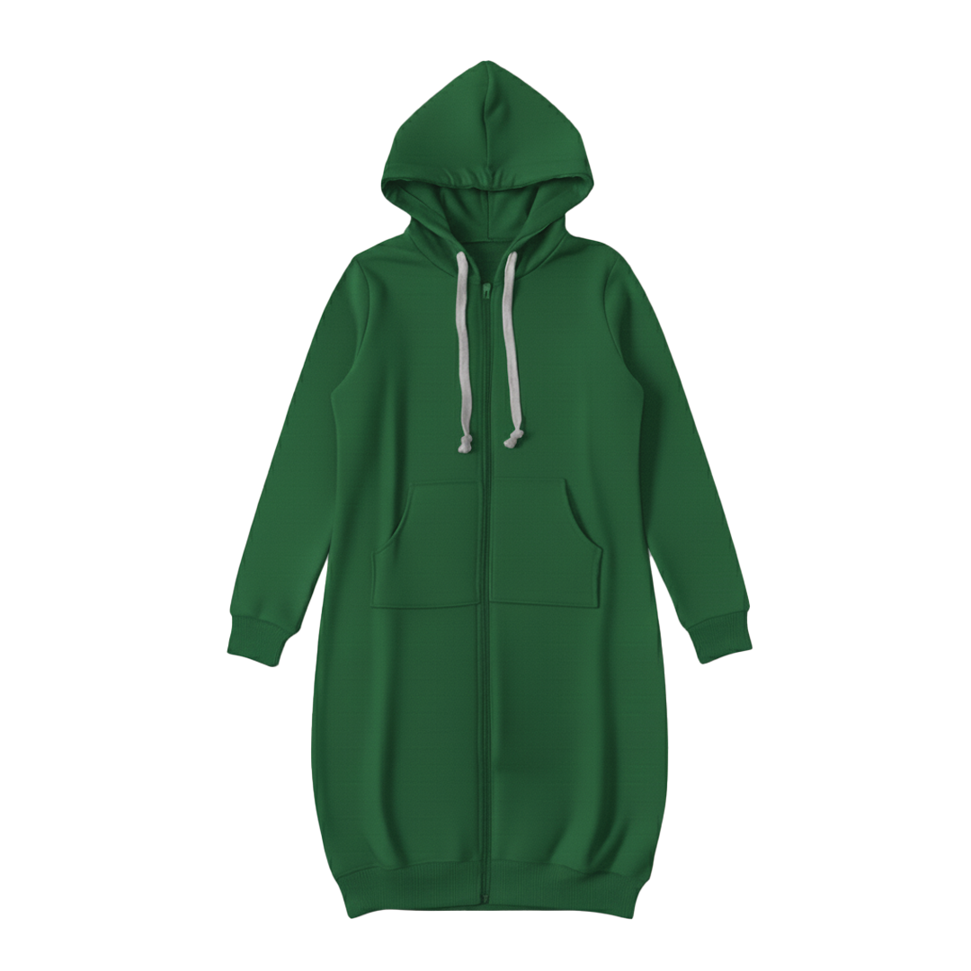 Cozy Longline Zip Hoodie for Everyday Style