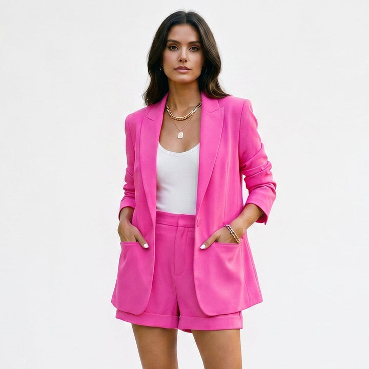 Comfy Occasion Blazer and Shorts Set