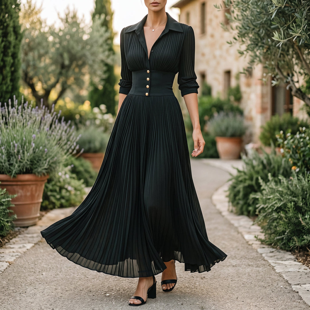 Kendall - Elegant Long Sleeve Maxi Dress for Women