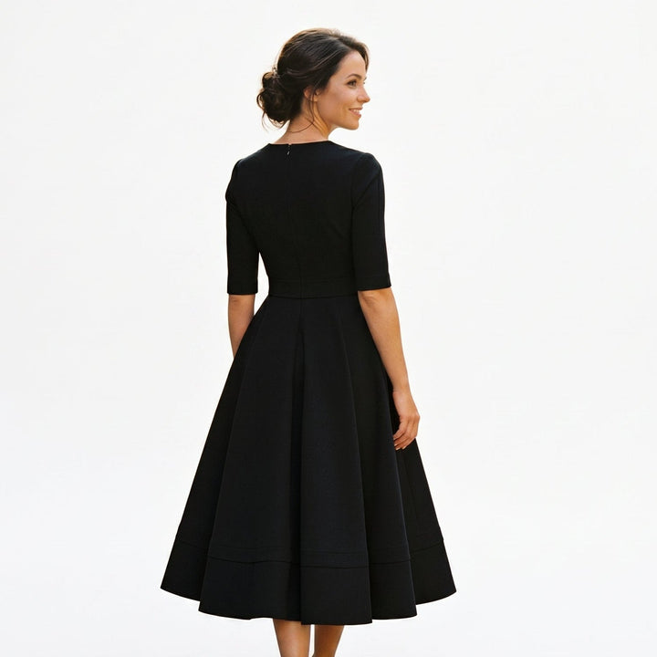 Lydia - Elegant White Midi Dress for Timeless Style