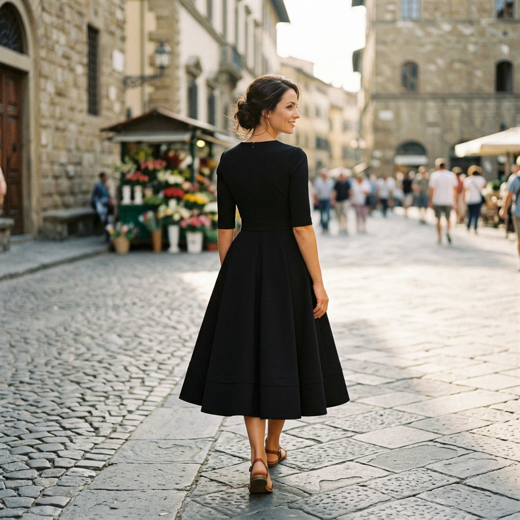 Lydia - Elegant White Midi Dress for Timeless Style