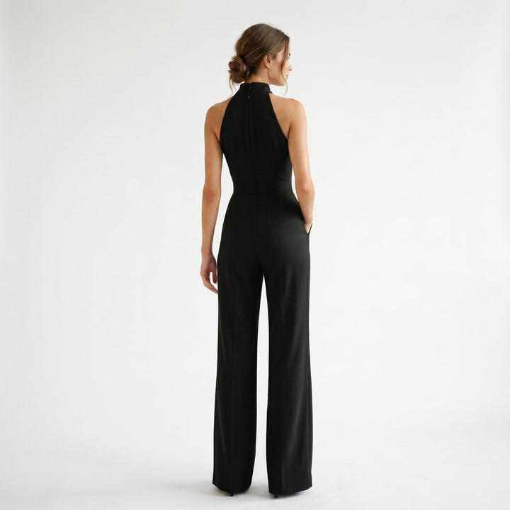 Elegant Black Wide-Leg Jumpsuit for Women