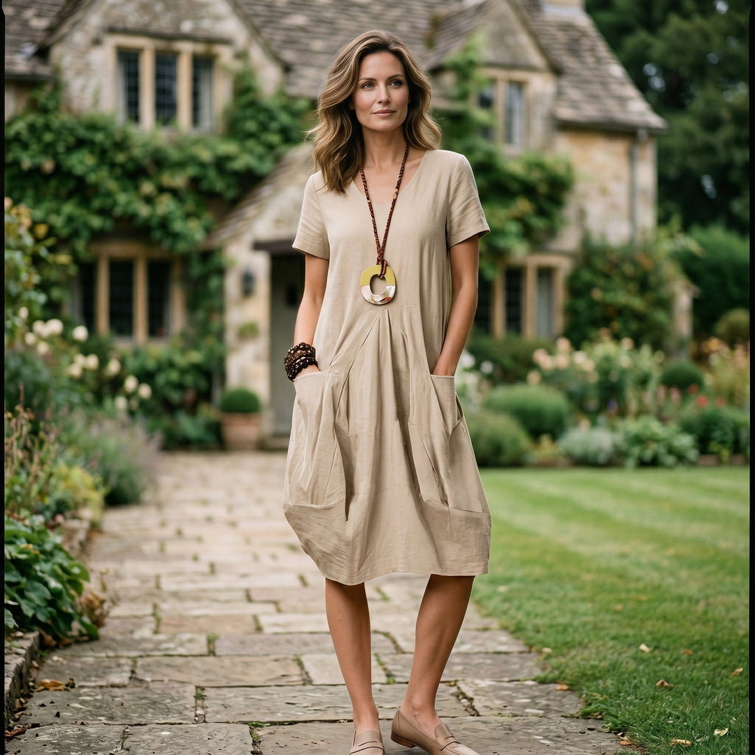 Stylish Relaxed Summer Dress With Pockets
