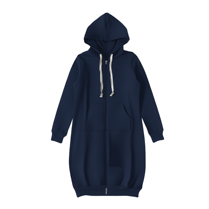 Cozy Longline Zip Hoodie for Everyday Style