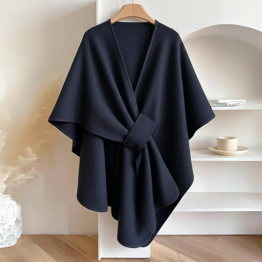 Cozy Fleece Drape Shawl for Women