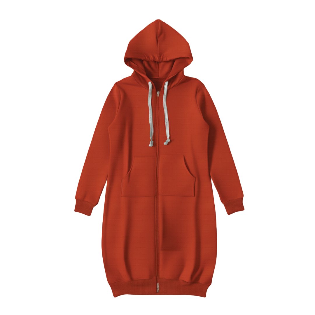 Cozy Longline Zip Hoodie for Everyday Style