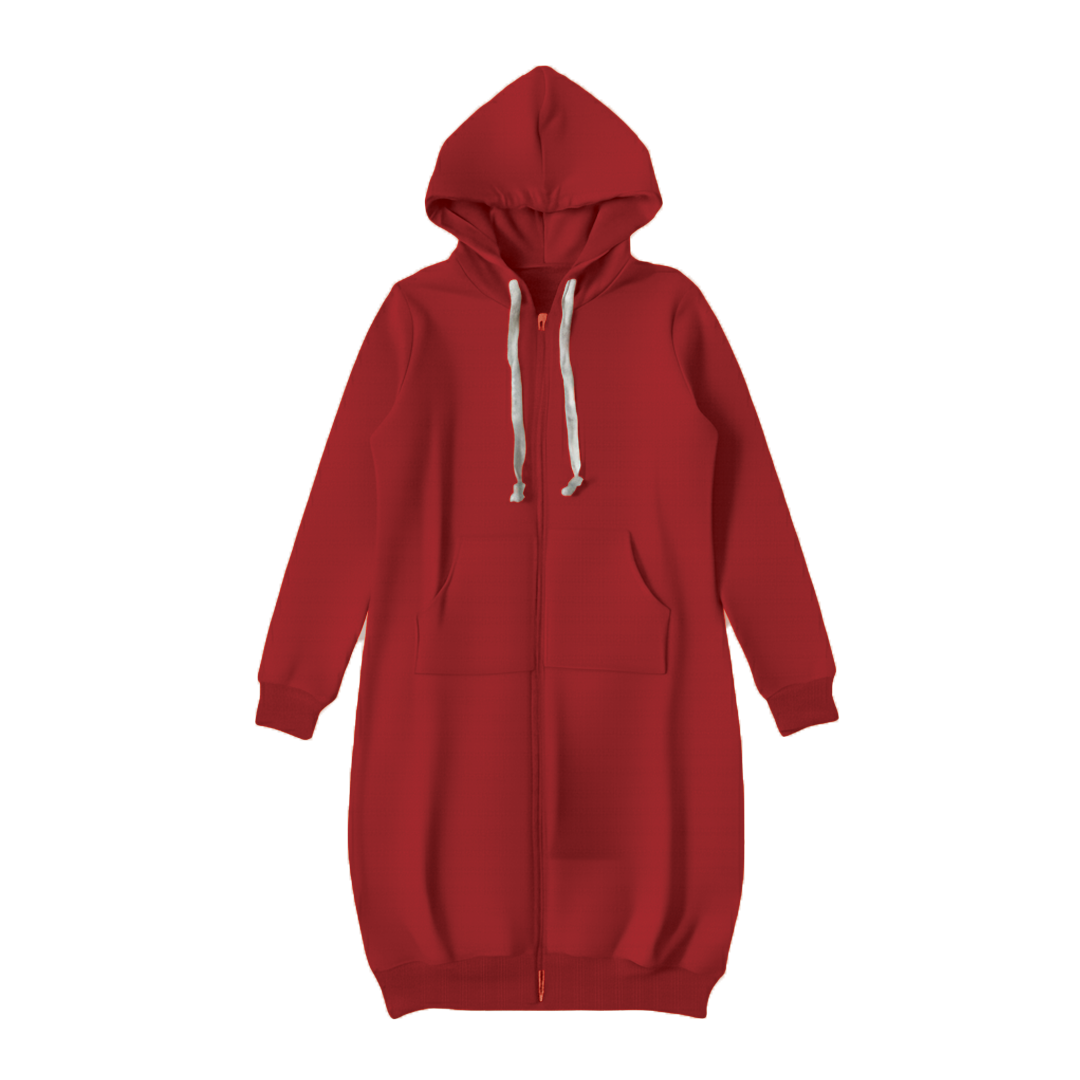 Cozy Longline Zip Hoodie for Everyday Style