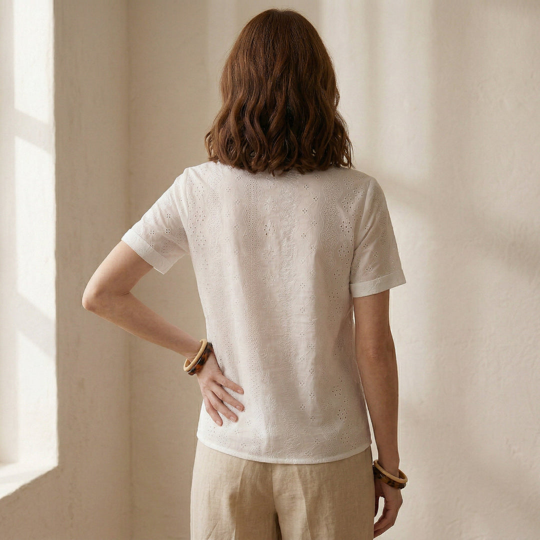 Vintage Eyelet Lace Blouse