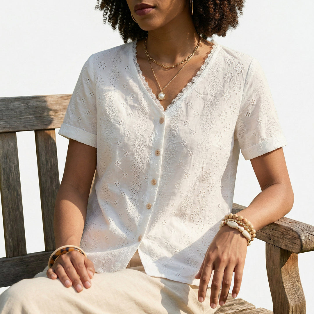 Vintage Eyelet Lace Blouse