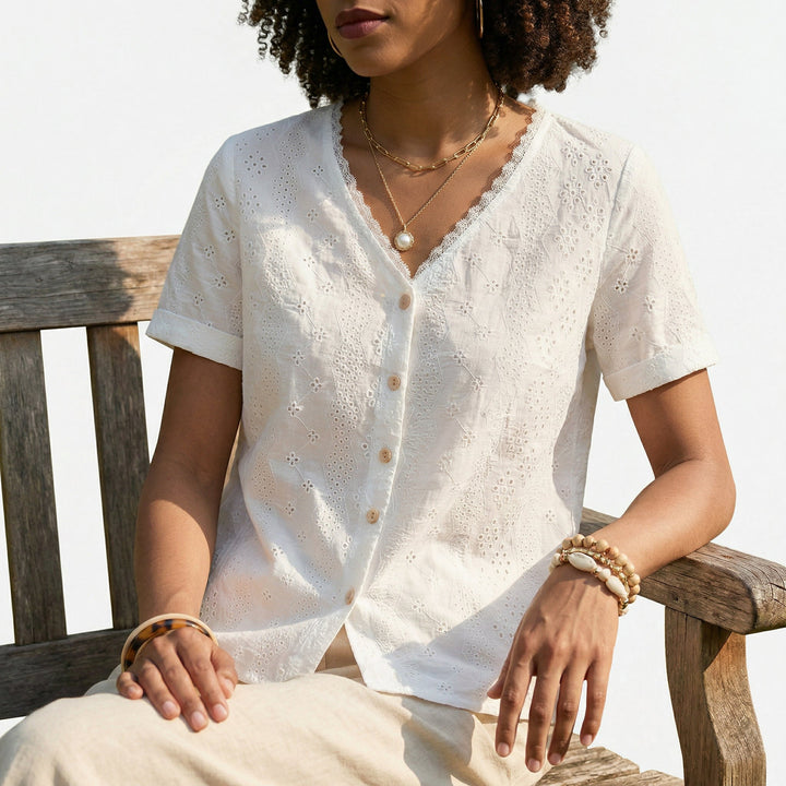 Vintage Eyelet Lace Blouse