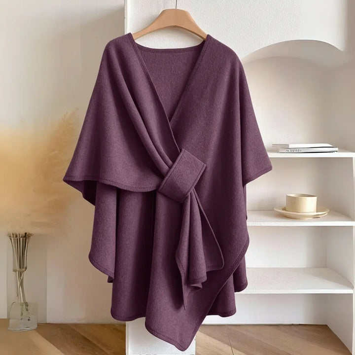 Cozy Fleece Drape Shawl for Women