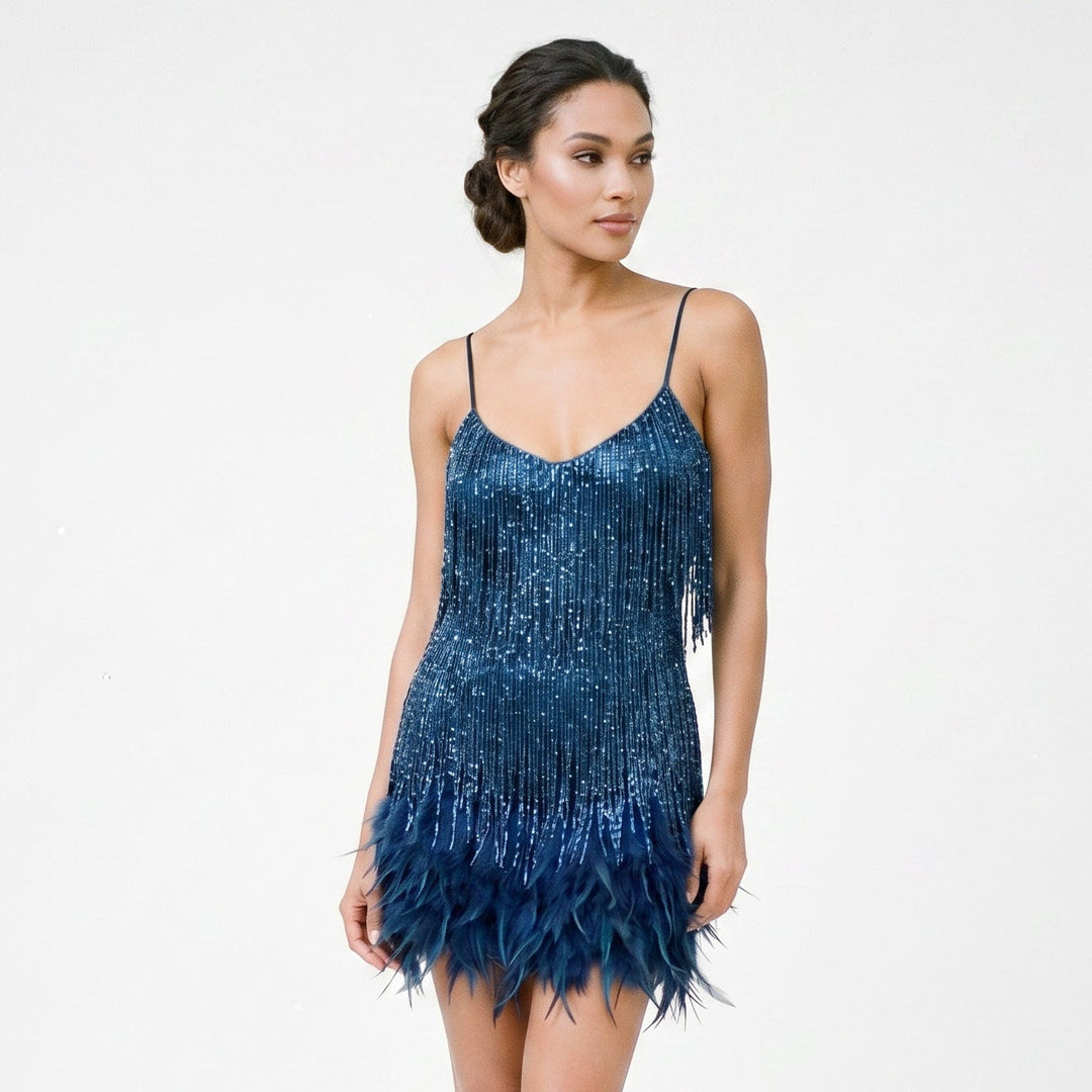 Sabrina - Dazzling Black Cocktail Dress for Parties