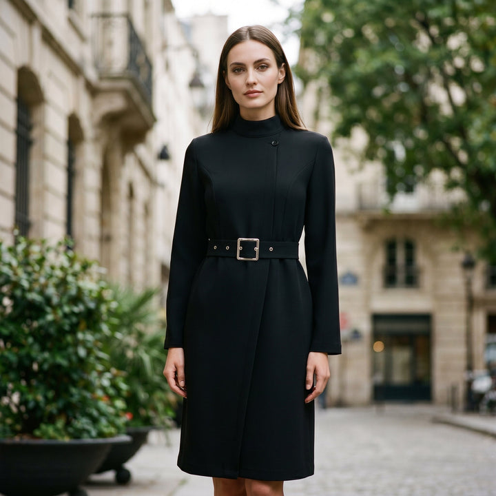 Elegant Black A-Line Dress for Women