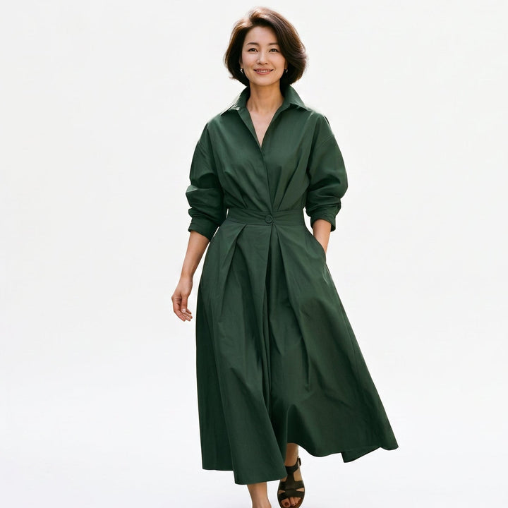 Sabrina - Elegant Midi Dress for Women in Timeless White
