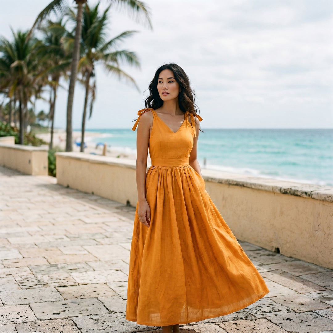 Sophia - Chic Backless A-Line Summer Dress