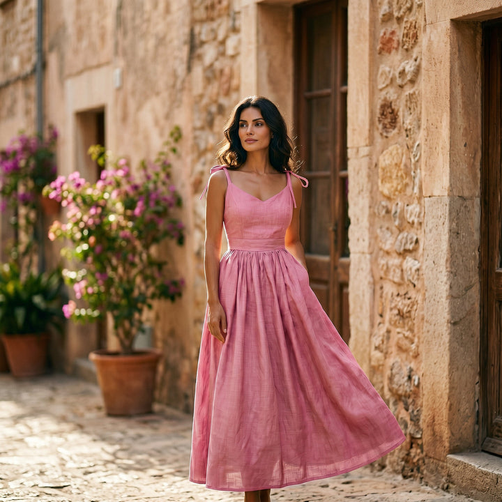 Sophia - Chic Backless A-Line Summer Dress