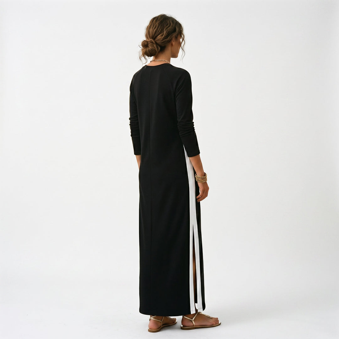 Chic White Maxi Dress With Button-Down Collar