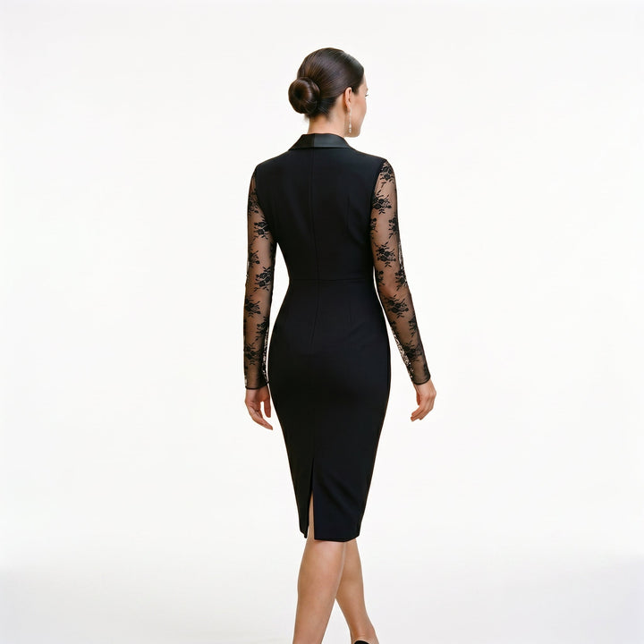 Elegant Black Lace Cocktail Dress