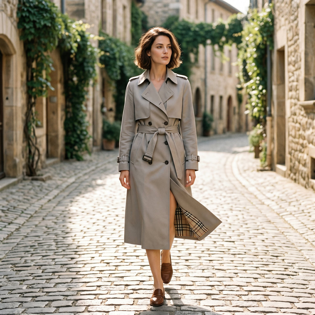 Sophia - Elegant Long Trench Coat for Women
